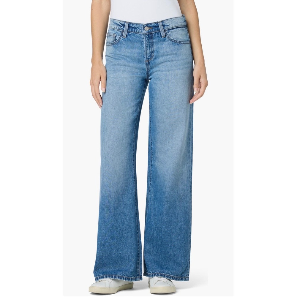 Joe's Jeans Hanoi Low Rise Wide Leg Jeans Light‎ Wash Blue Denim Size 31 NWT